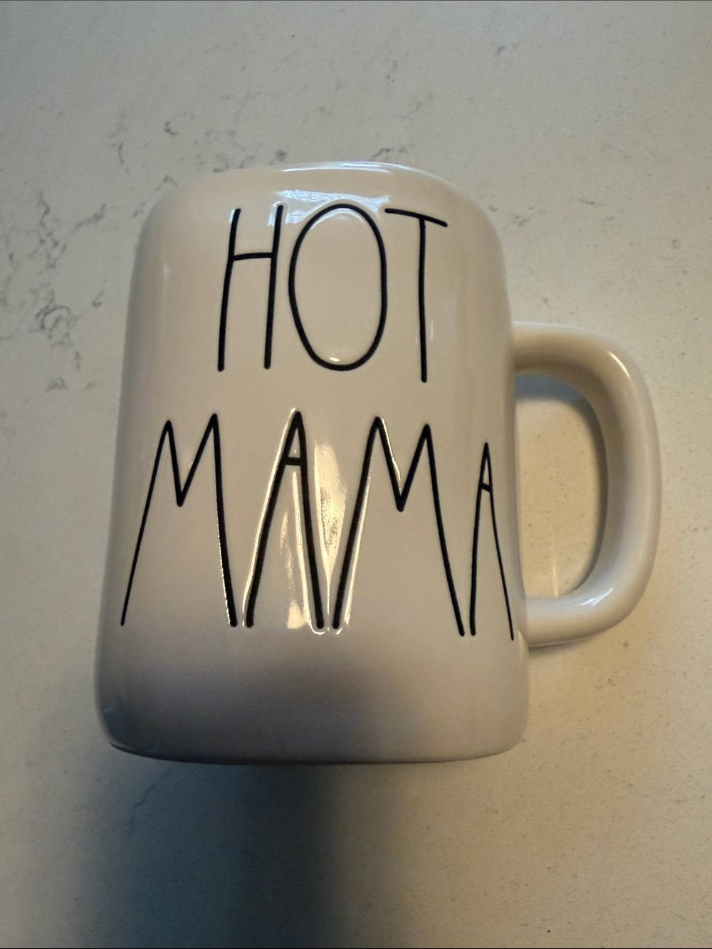 Rae Dunn White "HOT MAMA" Ceramic Mug